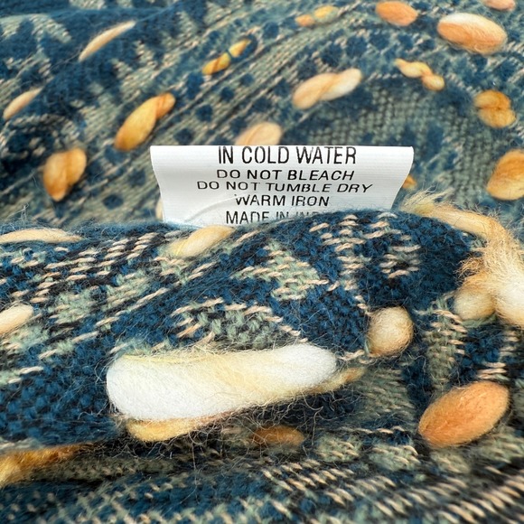 Paper Lace Womens One Size Poncho Style Cardigan Boho Embroidered  Woven Indian - Picture 13 of 13